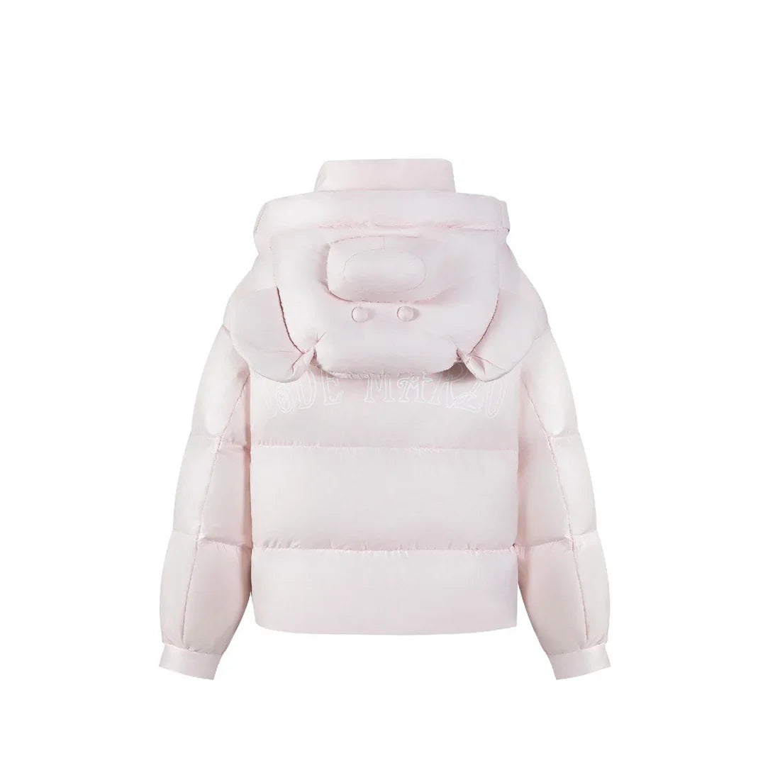 13DE MARZO BEAR EMBOSSMENT HOODIE PINK