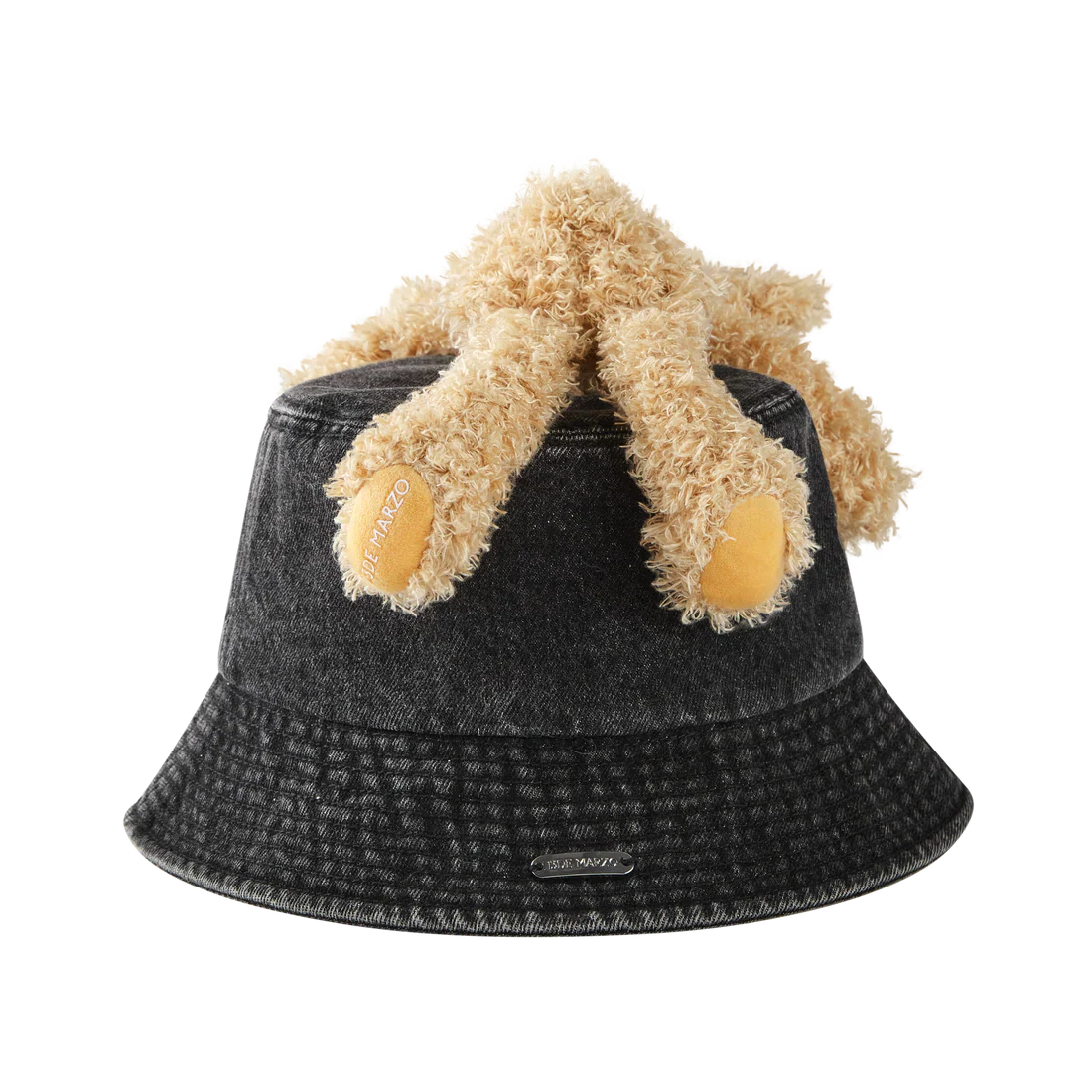 13DE MARZO Doozoo Washed Denim Bucket Hat BLACK