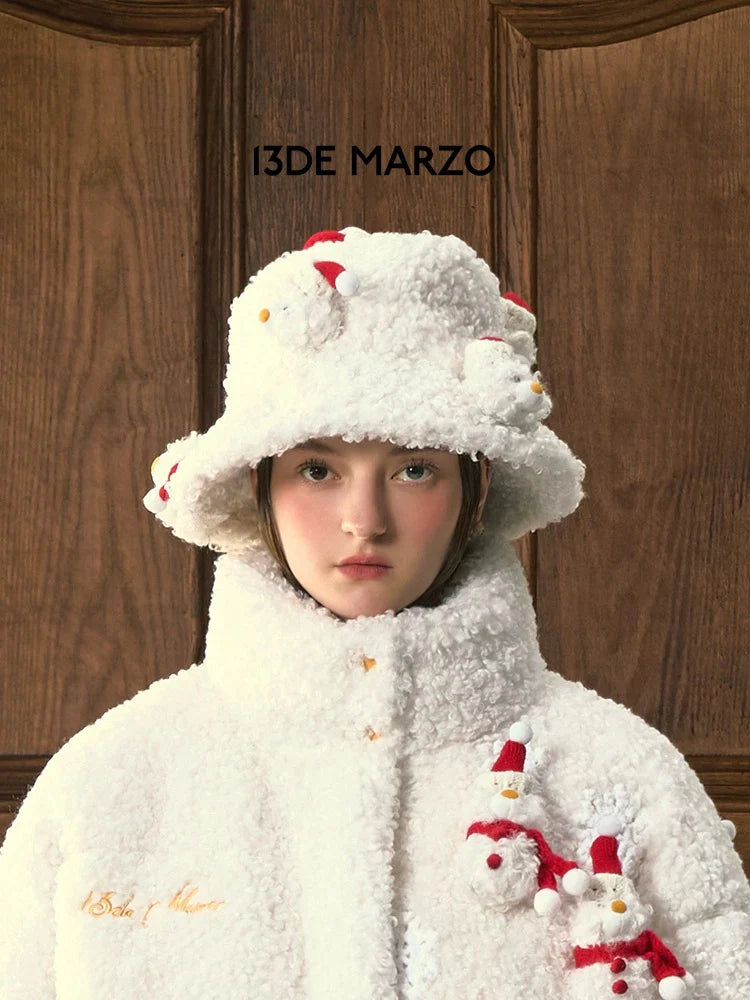 13DE MARZO CHRISTMAS SNOWMAN BUCKET HAT
