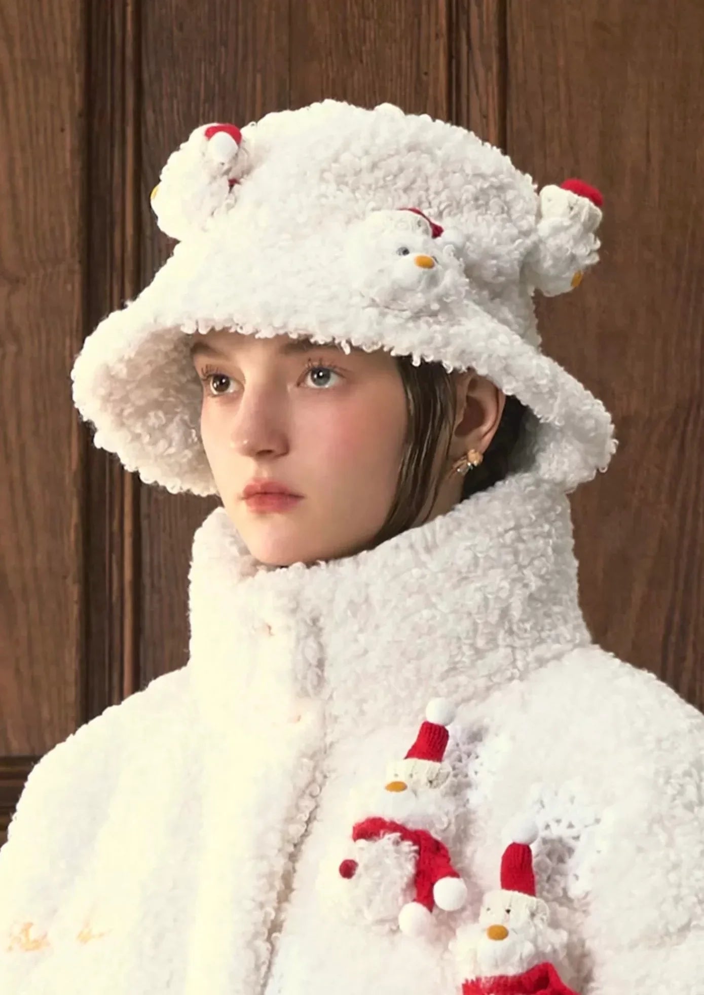 13DE MARZO CHRISTMAS SNOWMAN BUCKET HAT