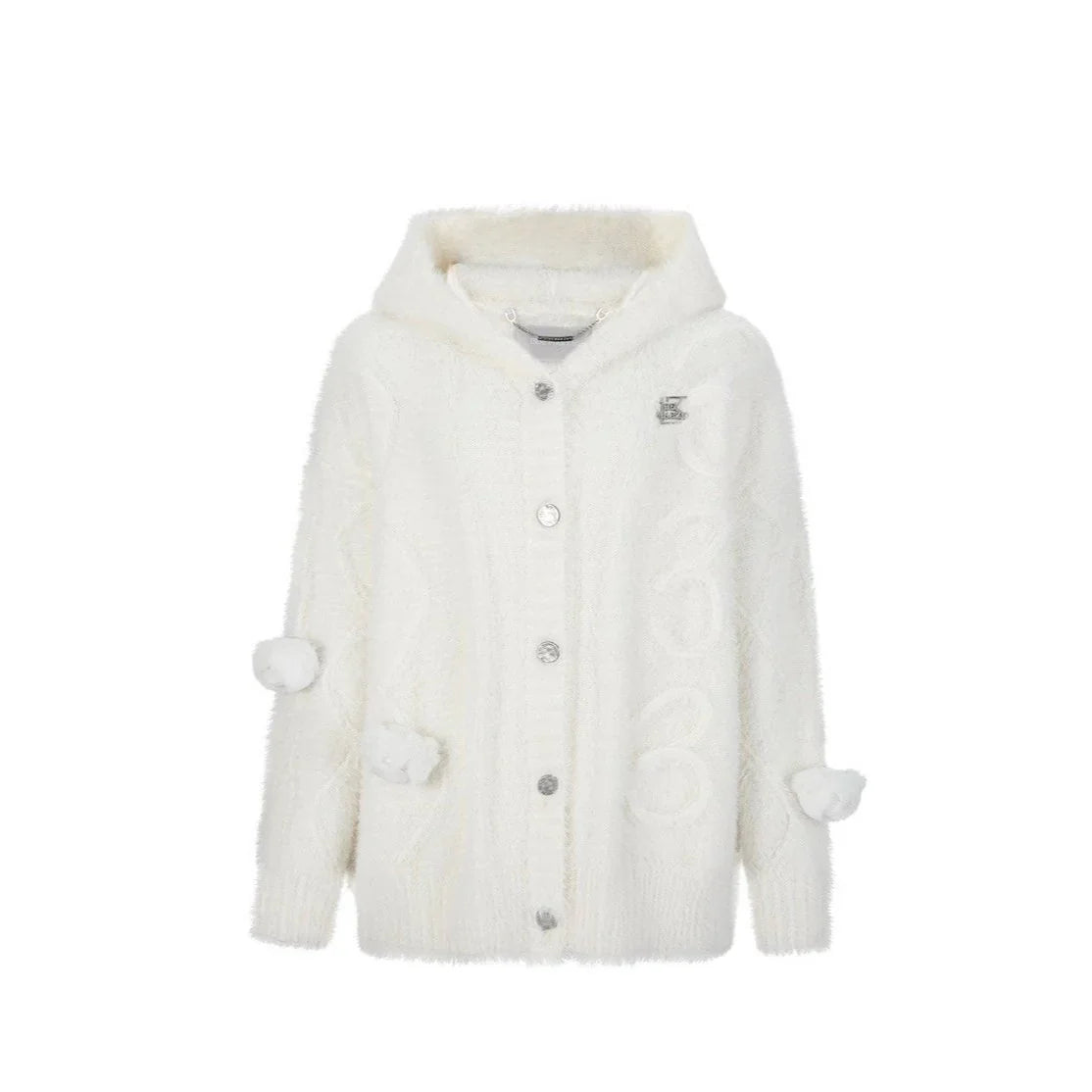 13DE MARZO FUZZY WEAVE KNIT CARDIGAN