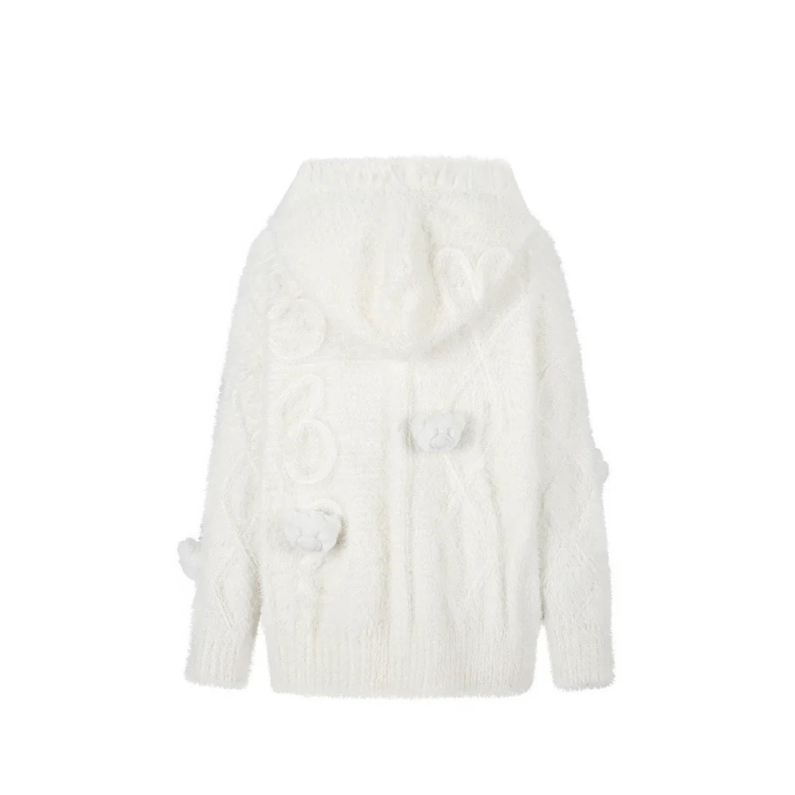 13DE MARZO FUZZY WEAVE KNIT CARDIGAN