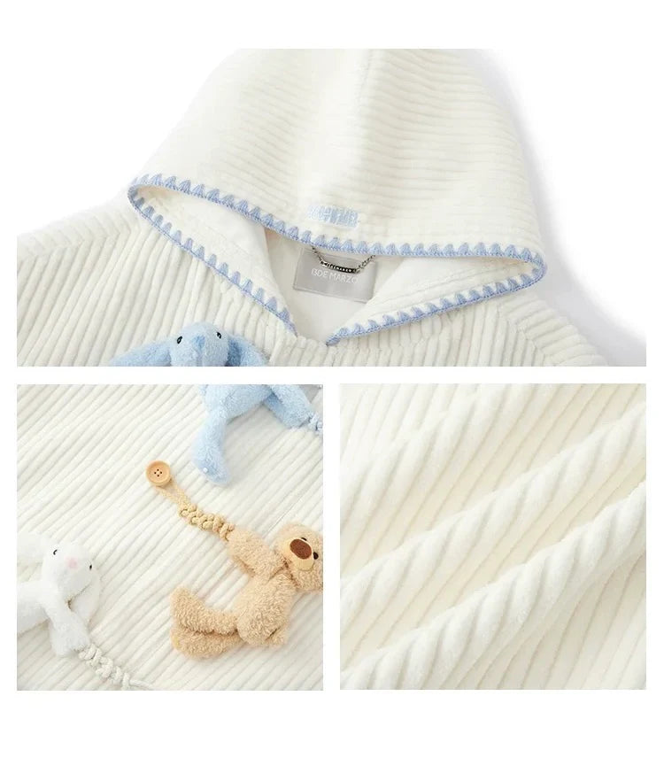13DE MARZO FRIENDS HANGOUT CORDUROY ZIP HOODIE