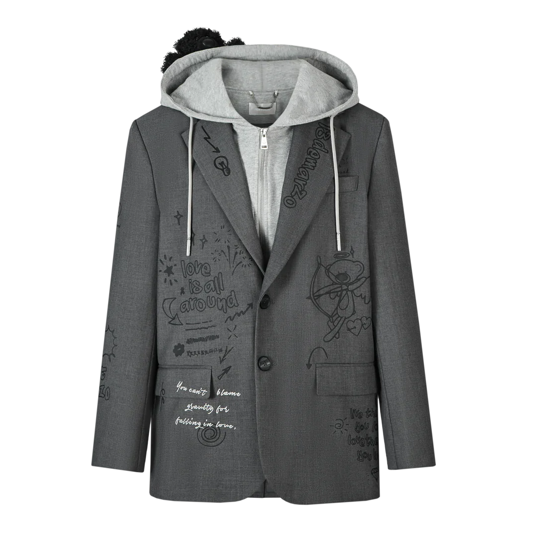 13DE MARZO SKETCH BEAR HOODED SUIT
