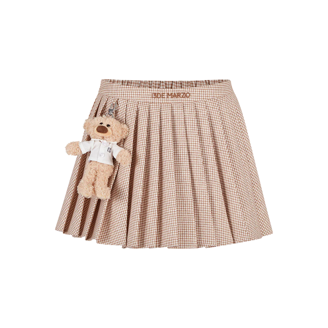 3DE MARZO Plaid Pleated Skirt