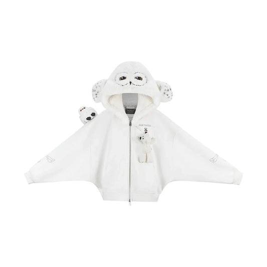 Harry Potter × 13DE MARZO Hedwig Hogwarts Offer Bear Hoodie