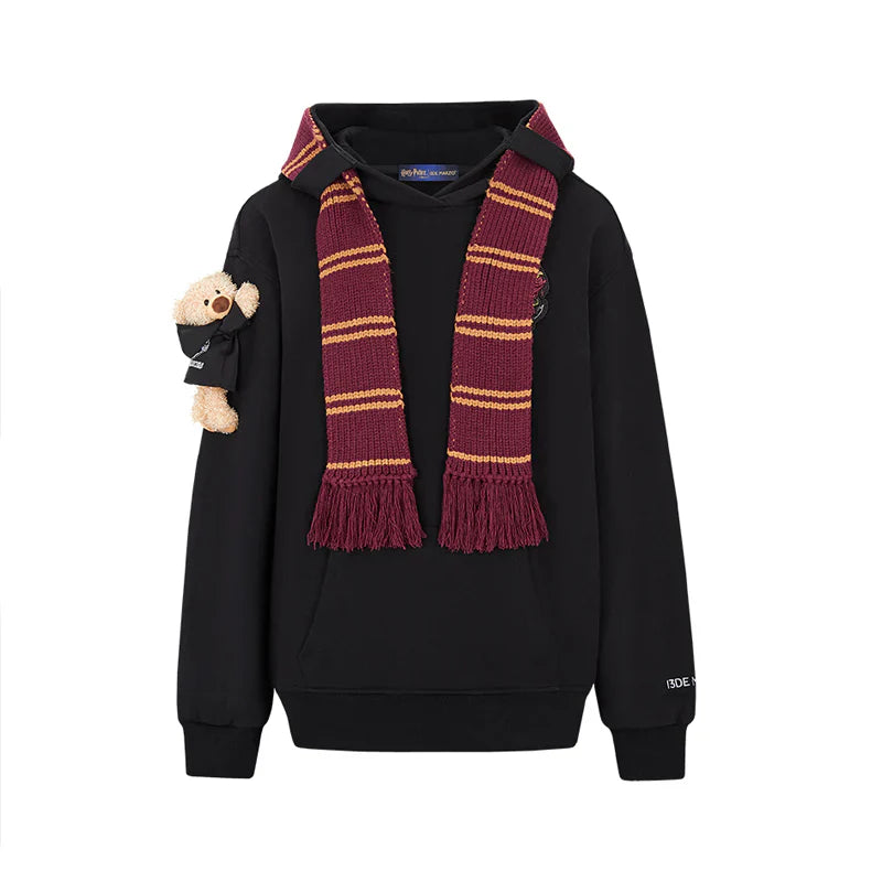 Harry Potter × 13DE MARZO Hogwarts Four Houses Bear Scarf Sweater