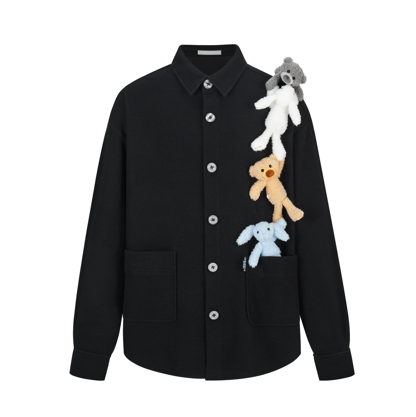 13DE MARZO FRIENDS HANGOUT WAFFLE CHECK SHIRT