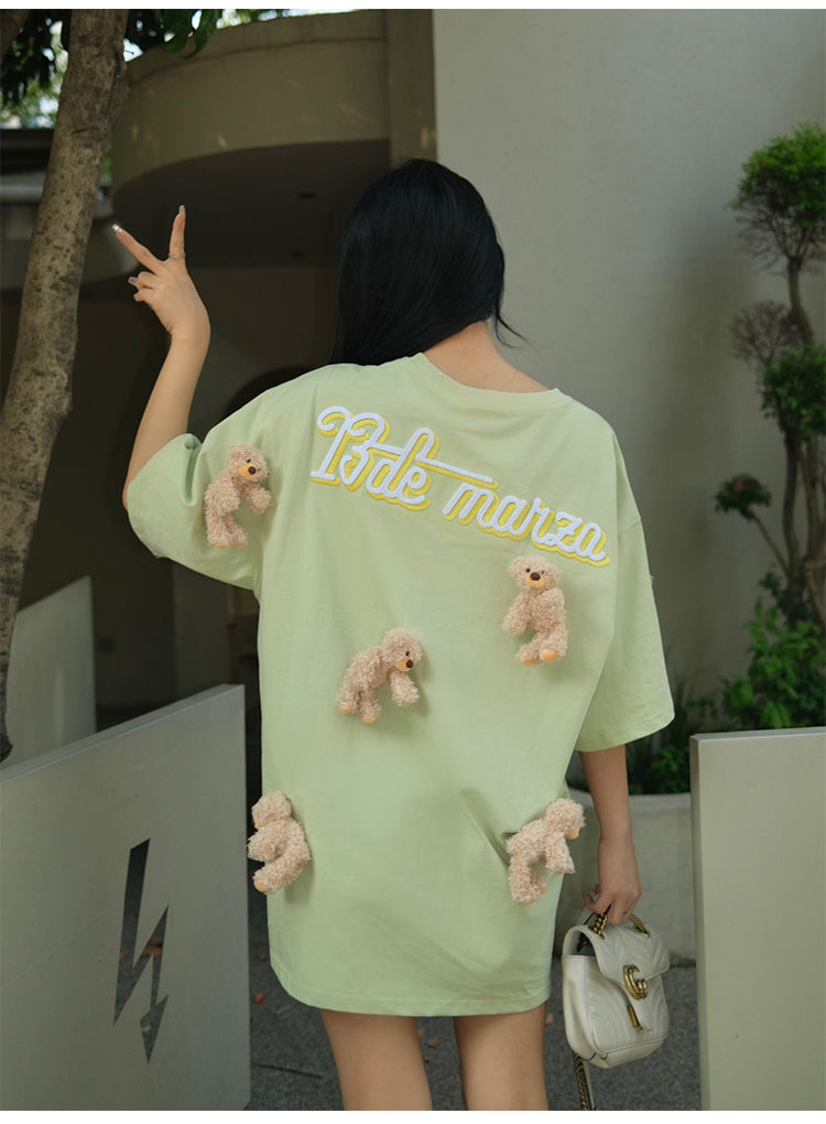 13 DE MARZO FULL OF THREE-DIMENSIONAL BEAR TSHIRTS