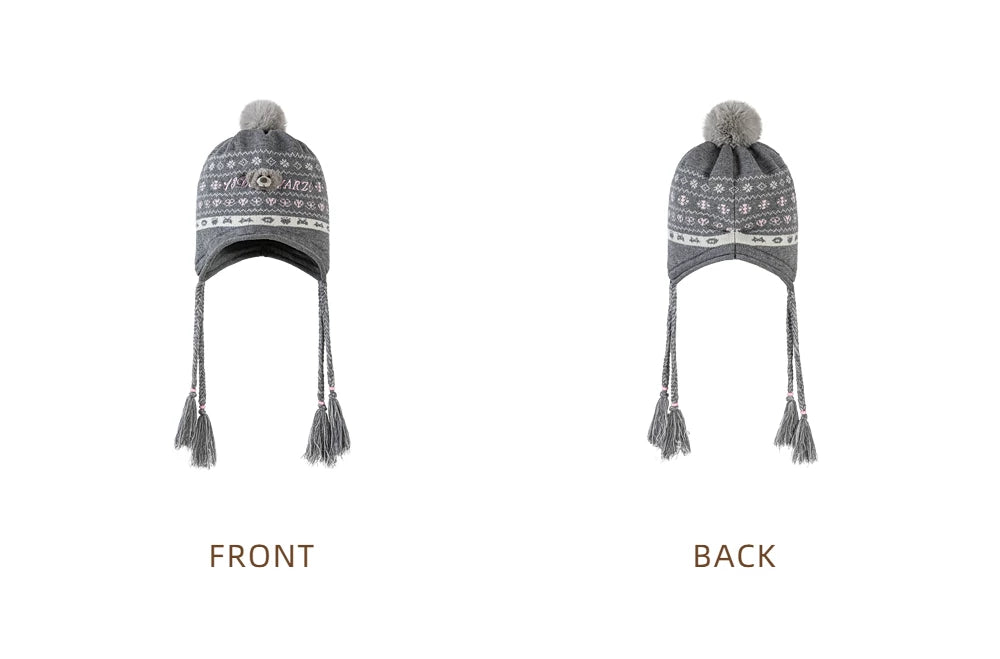 13DE MARZO Fair Isle Earflap Hat