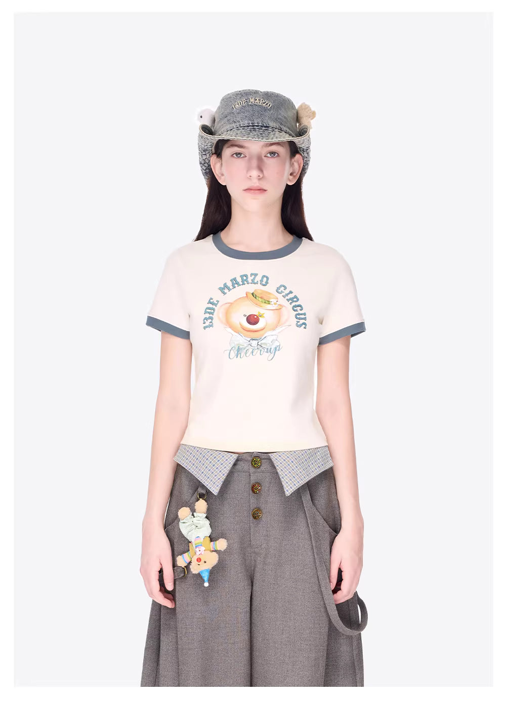 13DE MARZO Oil painting bear head Tee