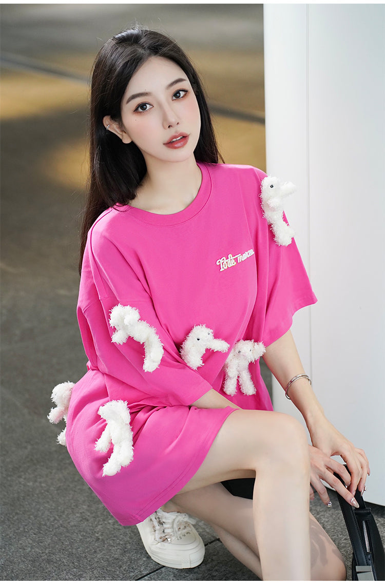 13 DE MARZO FULL OF THREE-DIMENSIONAL BEAR TSHIRTS