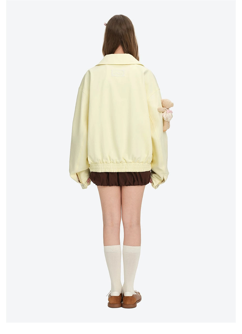13DE MARZO Reverible Floral Print Jacket Yellow