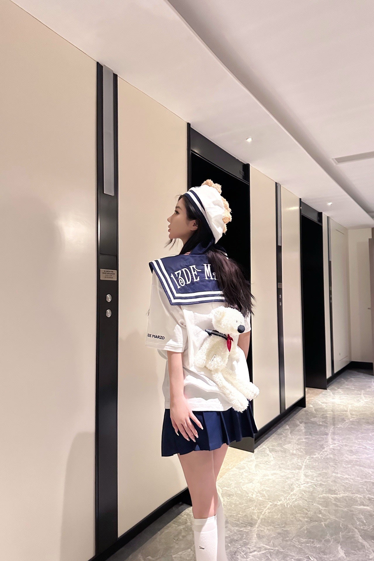 13 DE MARZO BEAR SAILOR DRESS BLUE