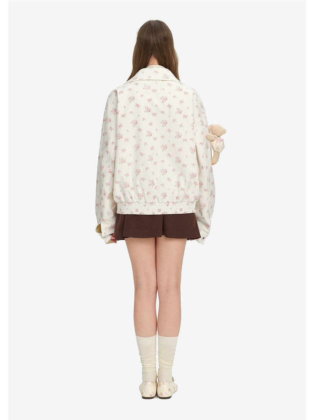 13DE MARZO Reverible Floral Print Jacket Yellow