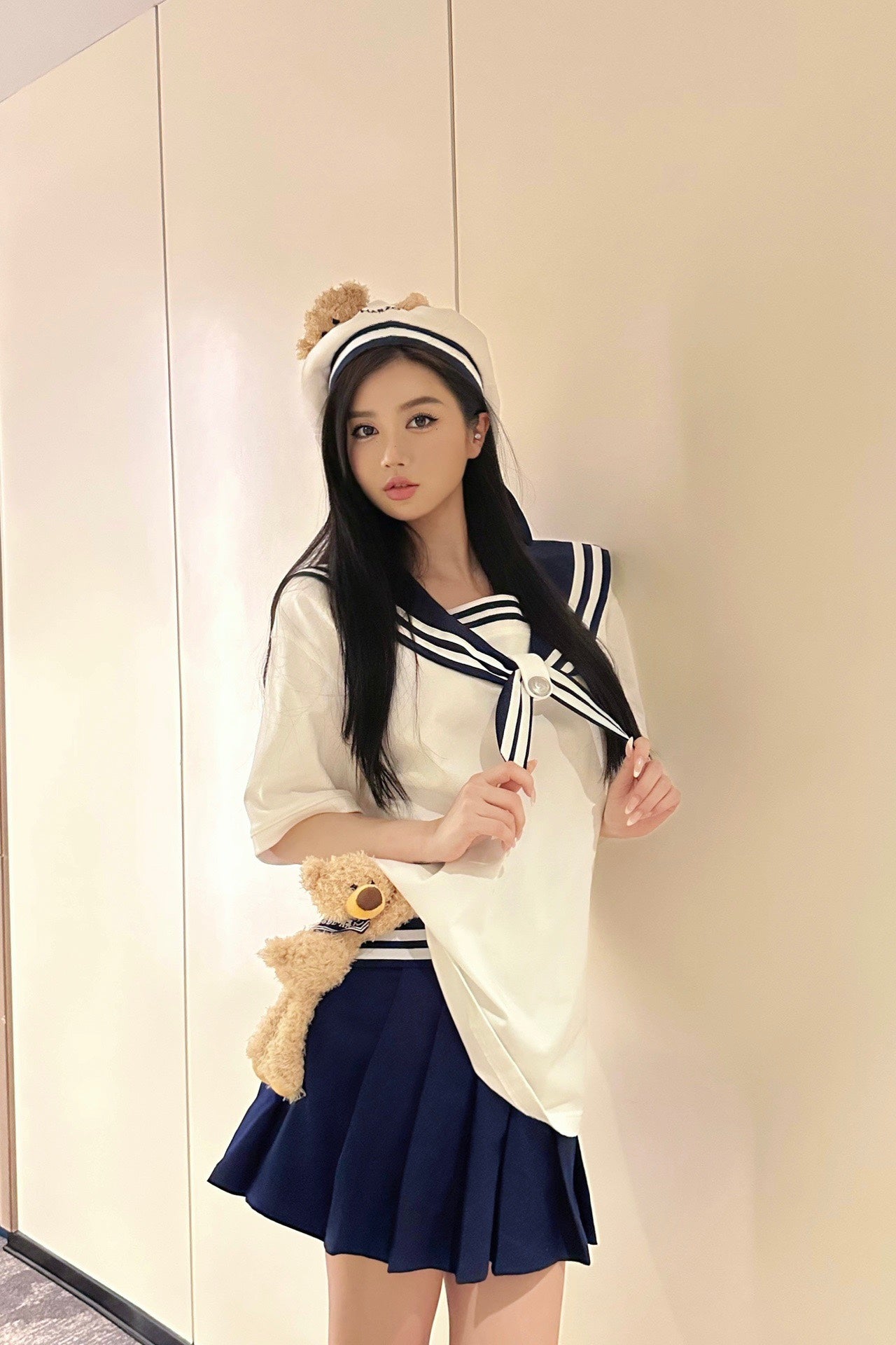 13 DE MARZO BEAR SAILOR DRESS BLUE