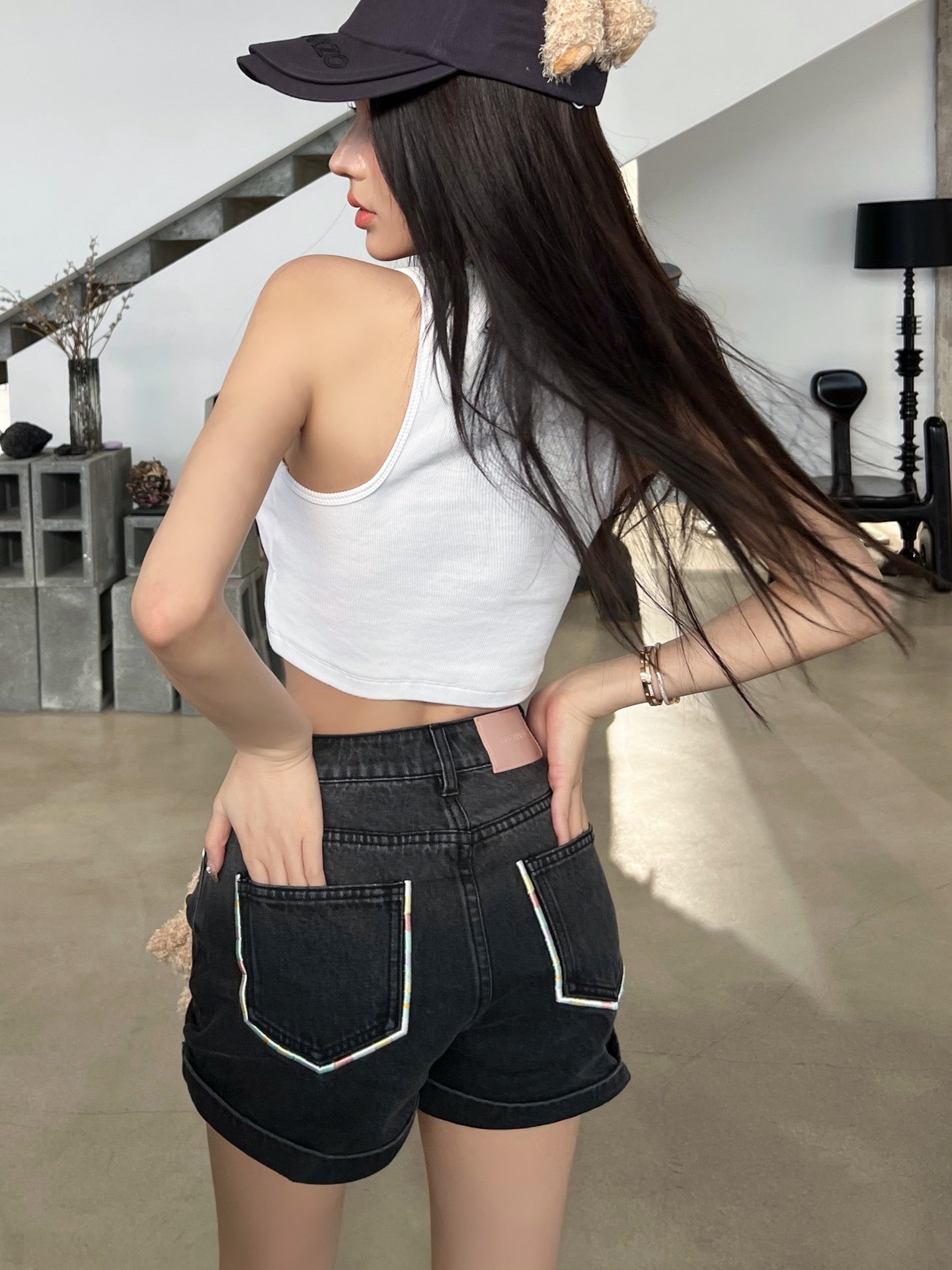 13 DE MARZO BEAR CLASSIC DENIM SHORTS