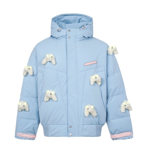 13 DE MARZO JITTER LUMINESCENT THREE-DIMENSIONAL DOLL DOWN JACKET