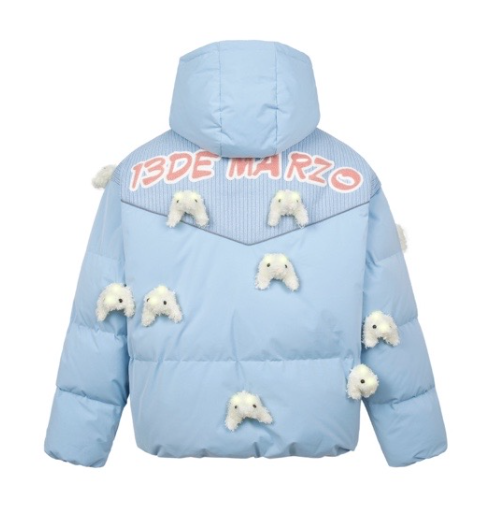 13 DE MARZO JITTER LUMINESCENT THREE-DIMENSIONAL DOLL DOWN JACKET