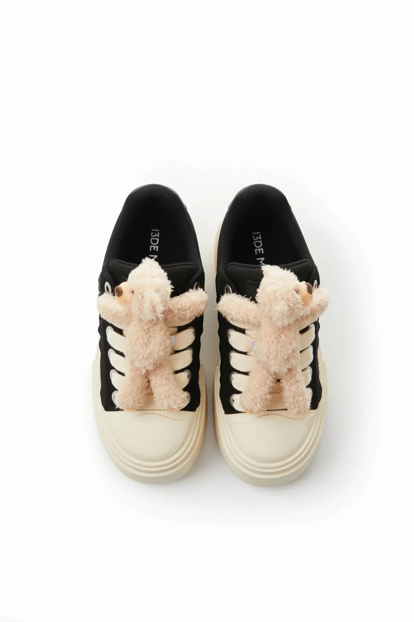 13 DE MARZO BEAR PLATFORM SNEAKERS IN BLACK