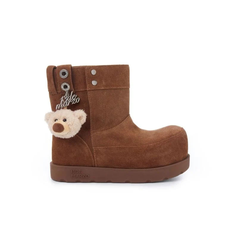 13DE MARZO Logo Snow Boots Brown