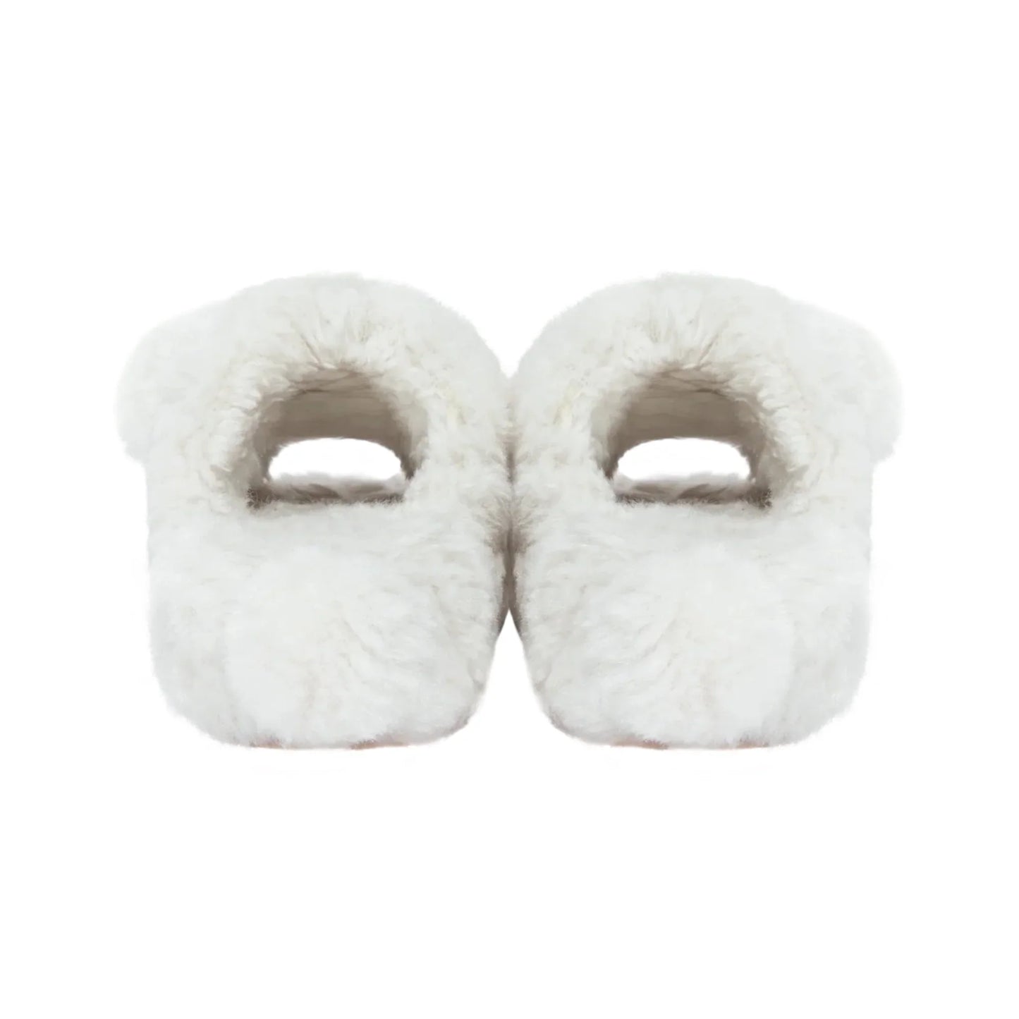 13 DE MARZO DOOZOO DYNAMIC FUZZY SLIPPER IN WHITE