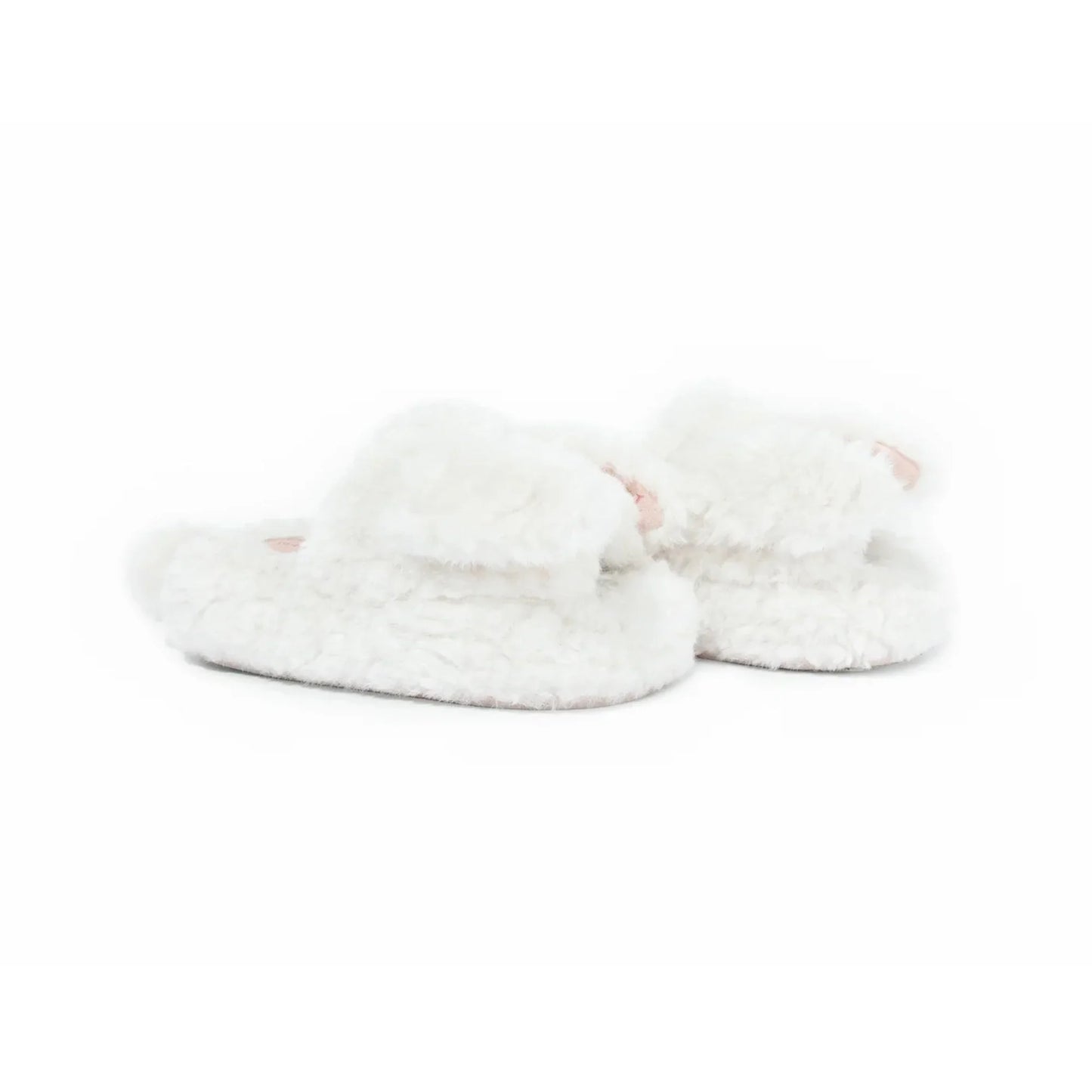 13 DE MARZO DOOZOO DYNAMIC FUZZY SLIPPER IN WHITE