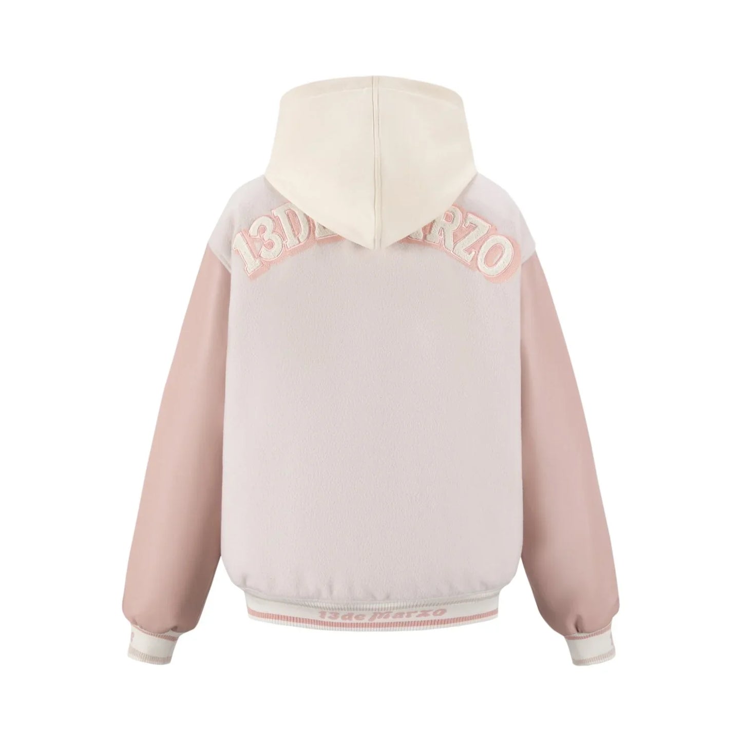 13DE MARZO DOOZOO GIANT BASEBALL JACKET IN PINK
