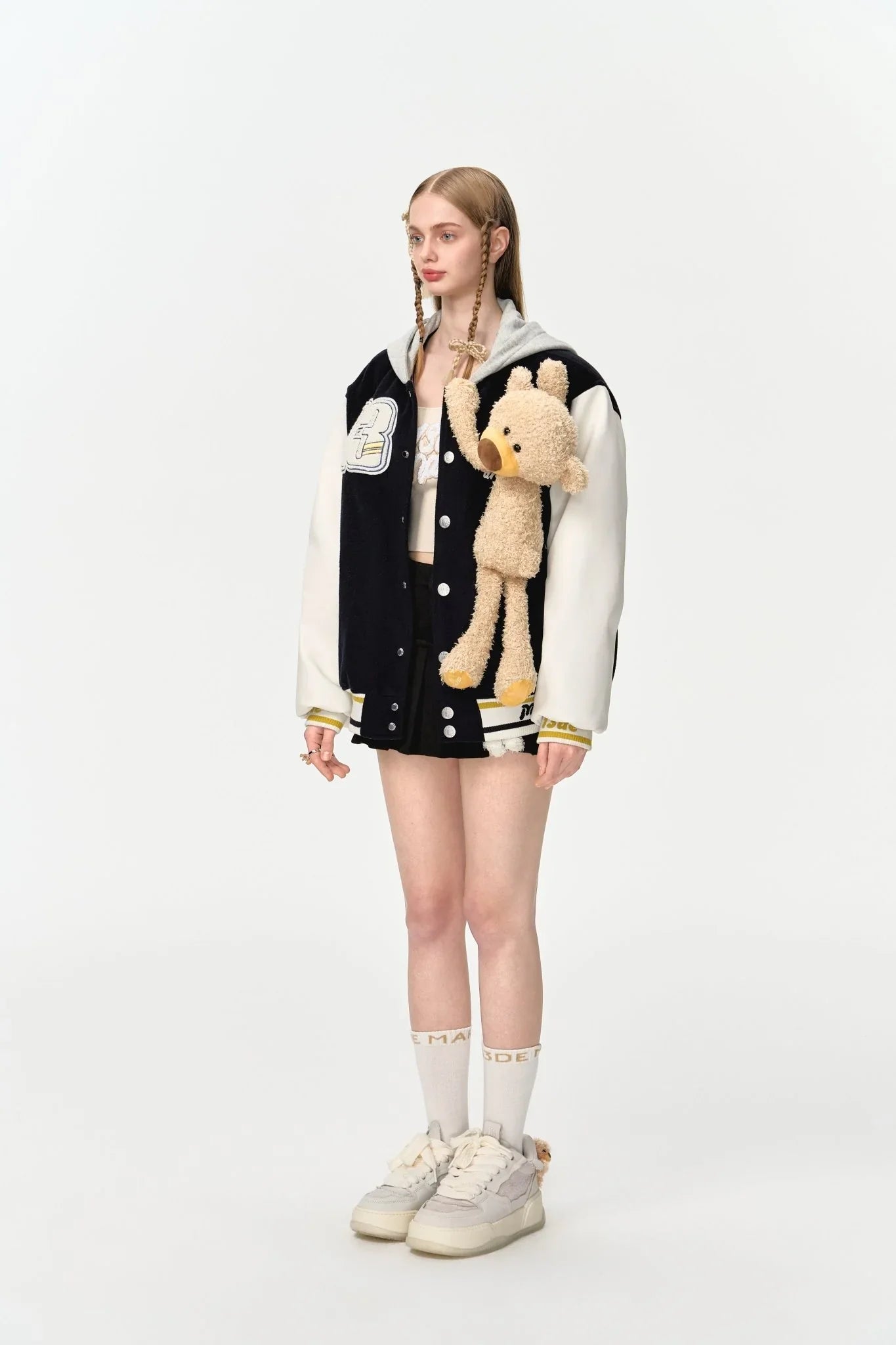 13DE MARZO DOOZOO GIANT BASEBALL JACKET IN NAVY