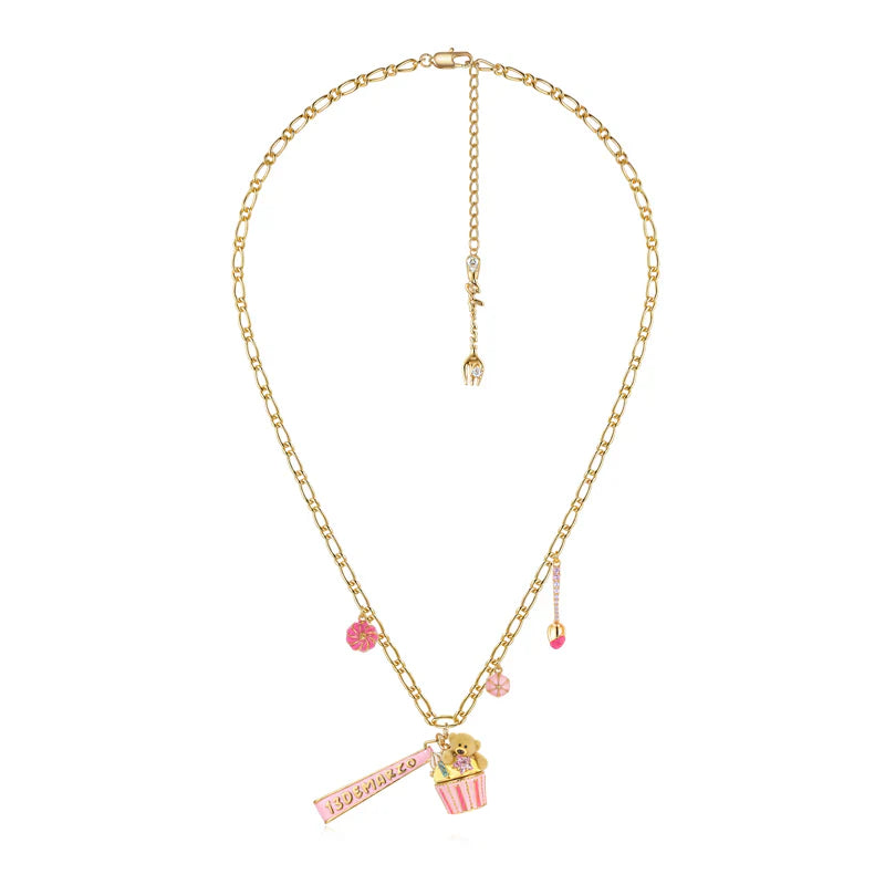 13DE MARZO Bear Cupcake Necklace