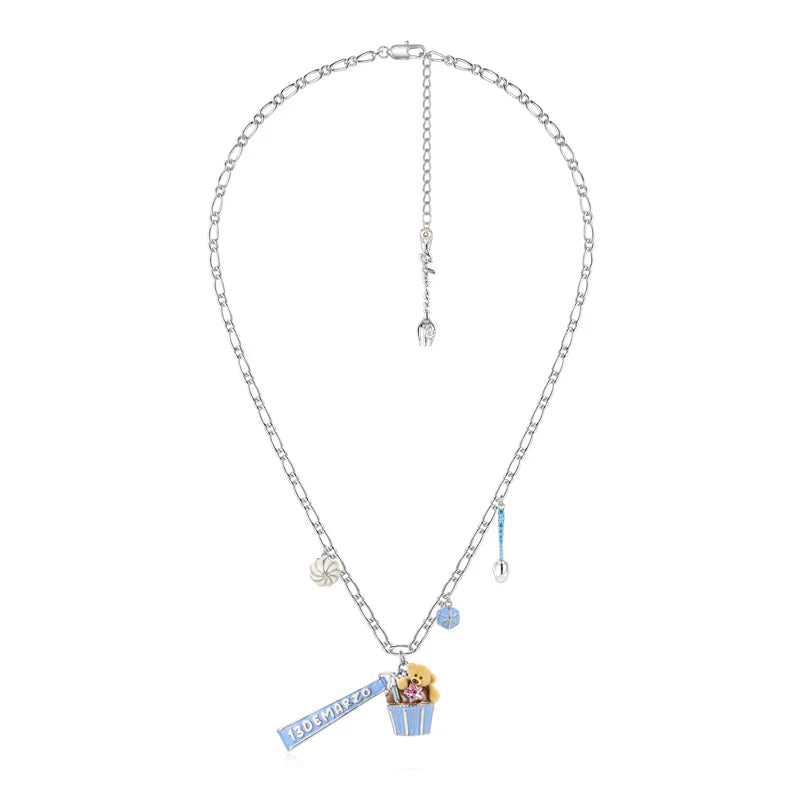 13DE MARZO Bear Cupcake Necklace