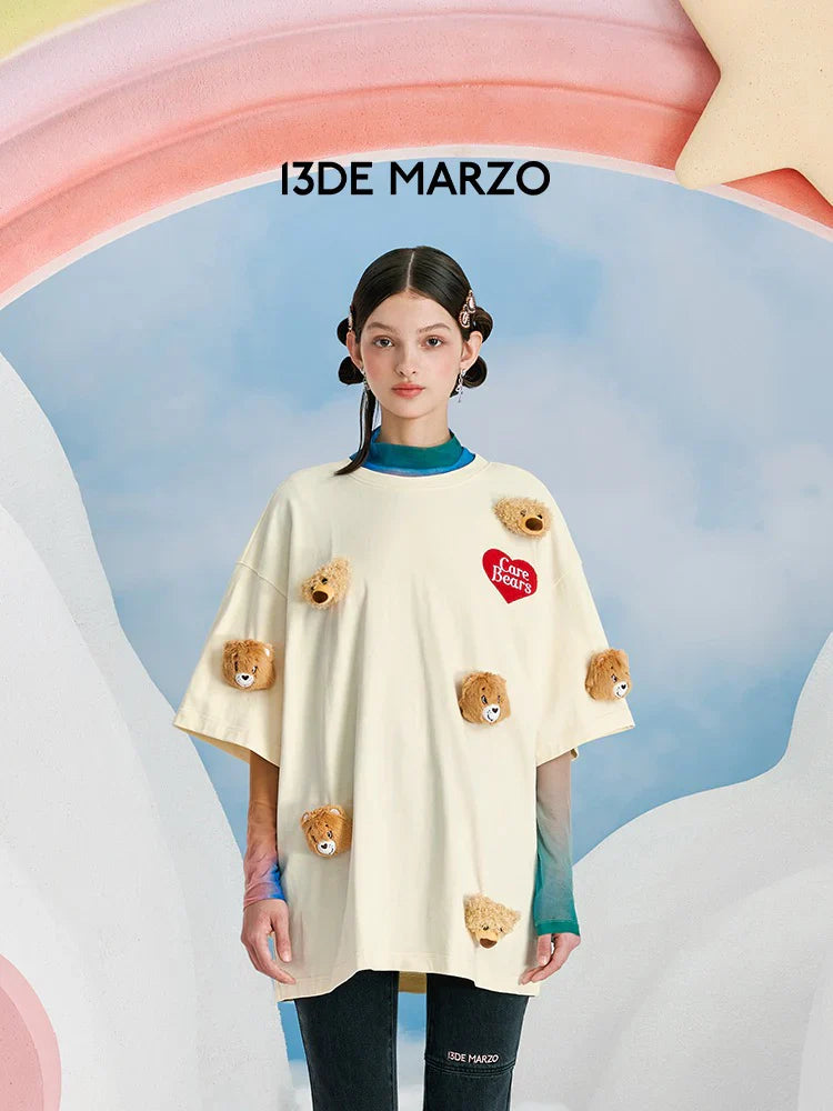 13DE MARZO X CARE BEARS LUMINOUS T-SHIRT GARDENIA